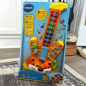 New VTech Zoo Jamz Tiger Rock Guitar, Orange Musical Toy for Kids Sound Effects